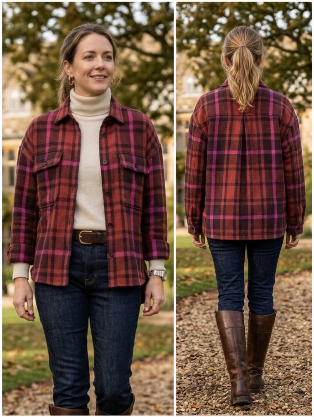 NWOT Roots XL Rugged Luxury Gorpcore Granola Hiking Preppy Plaid Flannel Shacket